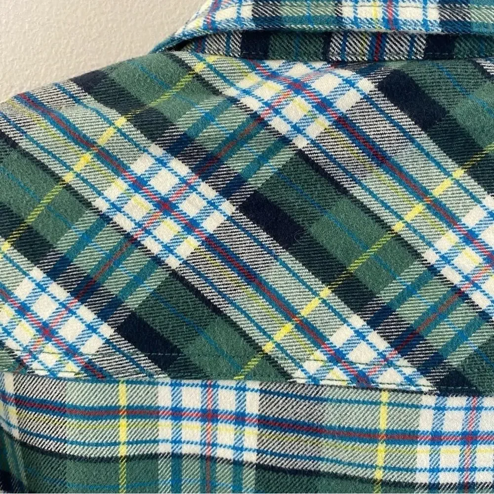 BDG | Oversized Flannel Plaid Shacket Red Fleece Lined Size XS - Picture 6 of 9